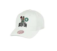 Mitchell & Ness Boston Celtics NBA All In Pro Crown Fit White Snapback Cap - One-Size