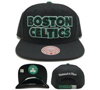 Mitchell & Ness Boston Celtics New Vintage 2013 Draft - Gorra con cierre a presión, color negro y verde, Negro -, talla única