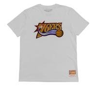 Mitchell & Ness Camiseta con logotipo de la NBA, Philadelphia 76ers White, XL