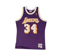 Mitchell & Ness Camiseta de fútbol 'Los Angeles Lakers Shaquille O'Neal 1996/97' lila / naranja claro / blanco natural XXL lila / naranja claro / blanco natural