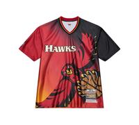 Mitchell & Ness- Camiseta de tiro Atlanta Hawks 1995-1996- Sport- Hombre- Rojo- 2XL- Camiseta de tiro Atlanta Hawks 1995-1996