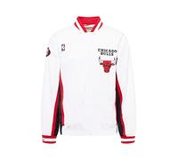 Mitchell & Ness Chaqueta de entretiempo para hombre, Blanco, S