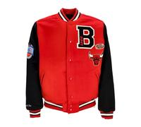 Mitchell & Ness- Chaqueta Varsity Chicago Bulls Rojo/Negro- Jackets- Hombre- Rojo- L- Chaqueta Varsity Chicago Bulls Rojo/Negro