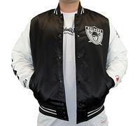 Mitchell & Ness Chaqueta Varsity de Satén de los Orígenes del Equipo NFL, mangas con contraste de color, cierre de botón, para hombres, mujeres, niños, unisex, primavera, verano, otoño, invierno, M