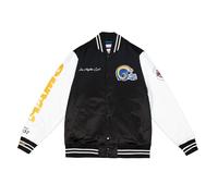 Mitchell & Ness Chaqueta Varsity de Satén de los Orígenes del Equipo NFL, mangas con contraste de color, cierre de botón, para hombres, mujeres, niños, unisex, primavera, verano, otoño, invierno, M