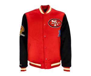 Mitchell & Ness- Chaqueta Varsity NFL Team Legacy Rojo/Negro- Jackets- Hombre- Multicolor- XL- Chaqueta Varsity NFL Team Legacy Rojo/Negro