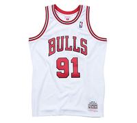 Mitchell & Ness Chicago Bulls 91 Dennis Rodman 97-98 White Replica Swingman Jersey 2.0 Basketball Trikot
