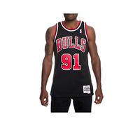 Mitchell & Ness Chicago Bulls Blusa para Hombre, D. Rodman #91 Black, M