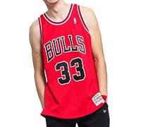 Mitchell & Ness Chicago Bulls Blusas, Rojo (Scarlet), L para Hombre