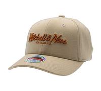 Mitchell & Ness Curved 110 / Classic Red Snapback - Metallic Pinscript - Khaki/Copper, OneSize, Beige Classic Red, Talla única