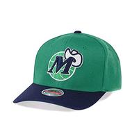 Mitchell & Ness Dallas Mavericks Team Two Tone Red Line Solid Flex Snapback Cap, verde, Talla única