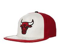 Mitchell & Ness Gorra Day One Snap Bulls& de béisbol Baseball (Talla única - Blanco-Rojo)