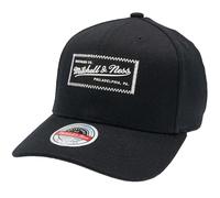 Mitchell & Ness Gorra de béisbol clásica con logotipo de goma roja, Negro , Talla única