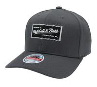 Mitchell & Ness Gorra de béisbol snapback clásica roja con logotipo de goma en relieve, gris, Talla única