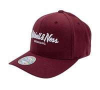 Mitchell & Ness INTL230 Burgundy Pinscript Classic Red Stretch Snapback Cap Adjustable Fit