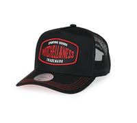 Mitchell & Ness Logo Patch Sporting Trucker Gorra de béisbol Snapback, Negro , Talla única