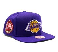Mitchell & Ness Los Angeles Lakers NBA Conference Patch Purple Original Fit Snapback Cap - One-Size