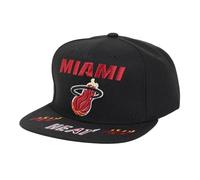 Mitchell & Ness Miami Heat Front Loaded Orginal Fit Snapback Gorra NBA Negro, Negro