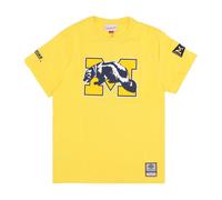 Mitchell & Ness - Michigan Wolverines Basketball Team T-Shirt - Tops - Hombre - Amarillo - S -