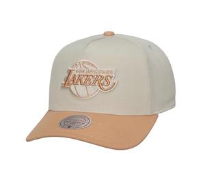 Mitchell & Ness NBA Chalk Dust Pro - Gorra con diseño de Los Angeles Lakers, color beige
