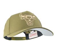 Mitchell & Ness NBA Fashion Basic Pro Snapback Gorra con Snapback Oliva Blanca Ajustable Hombres Mujeres Niños Unisex Primavera Verano Otoño Invierno, Olive Chicago Bulls, Talla única