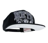 Mitchell & Ness NBA/HWC Champ Stack Gorra de Béisbol Snapback - Brooklyn Nets, Negro, 100% poliéster, Ajustable, Unisex, para Hombre, Mujer y niño, Primavera, Verano, otoño e Invierno