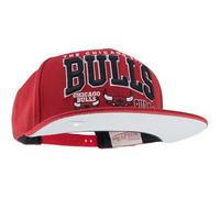 Mitchell & Ness NBA/HWC Champ Stack Gorra de Béisbol Snapback - Chicago Bulls, Rojo, 100% poliéster, Ajustable, Unisex, para Hombre, Mujer y niño, Primavera, Verano, otoño e Invierno