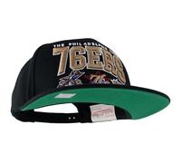 Mitchell & Ness NBA/HWC Champ Stack Gorra de Béisbol Snapback - Philadelphia 76ERS, Negro, 100% poliéster, Ajustable, Unisex, para Hombre, Mujer y niño, Primavera, Verano, otoño e Invierno