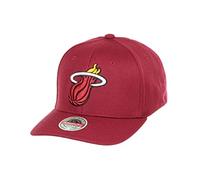 Mitchell & Ness NBA/HWC Team Ground 2.0 Classic Red Curved Snapback - Miami Heat, Borgona