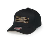 Mitchell & Ness NBA Leather Logo Classic Red Snapback Cap - 100% poliéster, ajustable, hombre, mujer, niños, unisex, primavera, verano, otoño, invierno, MITCHELL & NESS BOX LOGO - Negro/Oro, Talla