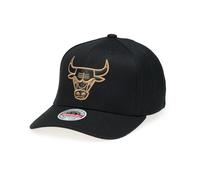 Mitchell & Ness NBA Leather Logo Classic Red Snapback Cap - 100% poliéster, ajustable, hombres, mujeres, niños, unisex, primavera, verano, otoño, invierno