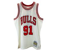 Mitchell & Ness NBA Off White Team Color Swingman Jersey Jersey, Blanco Rojo Chicago Bulls, M