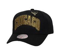 Mitchell & Ness NBA Pinned Gold Pro Crown Snapback Gorra Chicago Bulls Black