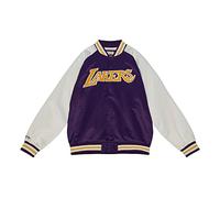 Mitchell & Ness NBA Primetime Lightweight Satin Jacket, Purple Los Angeles Lakers, M
