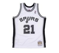 Mitchell & Ness NBA Swingman Jersey - San Antonio Spurs, Tim Duncan, 1998-99, Hardwood Classics, Blanco (FR/ES, Letras, XL, Regular, Regular)