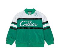 Mitchell & Ness NBA Team Color Head Coach Chaqueta de satén ligera | Botones de presión | Bordado de alta calidad en el pecho y mangas | Puños acanalados en cuello, mangas y dobladillo | Bolsillos