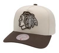 Mitchell & Ness NHL Fashion Basic 2T Pro Snapback Gorra Color Crema Blanco Ajustable Hombres Mujeres Niños Unisex Primavera Verano Otoño Invierno, Crema Chicago Blackhawks, Talla única