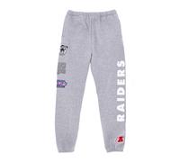Mitchell & Ness- Pantalones de chándal de forro polar de Oakland Raiders- Trousers- Hombre- Gris- S- Pantalones de chándal de forro polar de Oakland Raiders