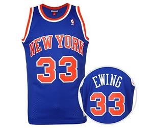 Mitchell & Ness Patrick Ewing #33 - Camiseta para hombre New York Knicks HWC 20917912, color azul (pequeño), Azul, Small