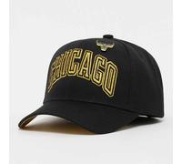 Mitchell & Ness NBA Pinned Gold Pro Crown Snapback Gorra Chicago Bulls Black