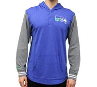 Mitchell & Ness Seattle Seahawks NFL Colcha Manga Larga con Capucha Camiseta para Hombre