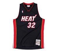 Mitchell & Ness Shaq O'Neal #32 Miami Heat 2005-06 Swingman NBA - Camiseta de fútbol, color negro, Negro , M