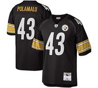 Mitchell & Ness Steelers Camisa, Negro/Negro, L Unisex Adulto