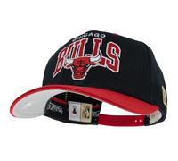 Mitchell & Ness Team Arch Gorra de Béisbol con Cierre a Classic Red Presión - Chicago Bulls (Negro/Rojo)