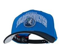 Mitchell & Ness Team Arch Gorra de Béisbol con Cierre a Classic Red Presión - Minnesotta Timberwolfes (Azul/Negro)