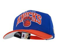 Mitchell & Ness Team Arch Gorra de Béisbol con Cierre a Classic Red Presión - New York Knicks (Azul Rey/Naranja)