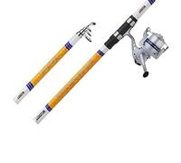 Mitchell Neuron Surf Combo Set, Combo de caña de Pescar y Carrete con señuelos, listos para Usar, Combos de Spinning, mar - Pesca de Surf, Unisex, Blanco/Plateado/Naranja, 3,9 m | 80-150 g