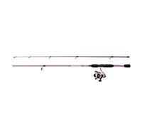 Mitchell Tanager Pink Camo II Spin Combo | Caña y Carrete Ligeros para Mujeres y jóvenes Pescadores | Caña de Agua Dulce para Trucha, Perca, Lucio | Elegante y Duradera | Rosa, 2.1m | 7-20g