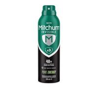 Mitchum Invisible Men 48HR Protection Aerosol desodorante y antitranspirante, sin marcas blancas, sin alcohol, energía pura, 200 ml