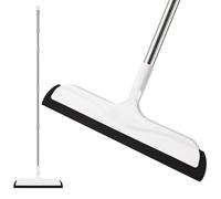 Mitclear Escobilla de Espuma con Mango Ajustable(126cm), Escoba de Esponja para Suelos Húmedos, Escobillas de Agua para Limpiar de Ducha, Baño, Cocina, Pelo de Mascota